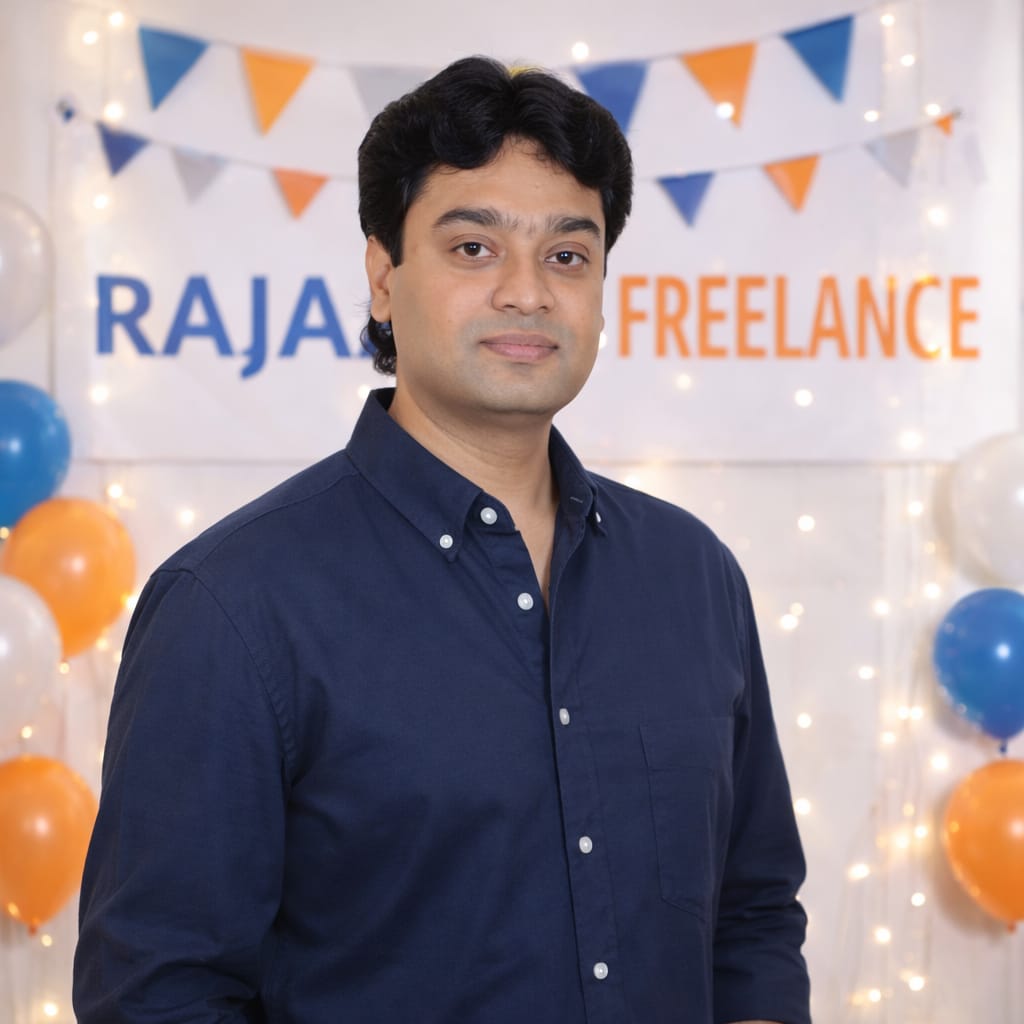Dr. Raja Muthukumarasamy representing Raja Freelance and online entrepreneurship