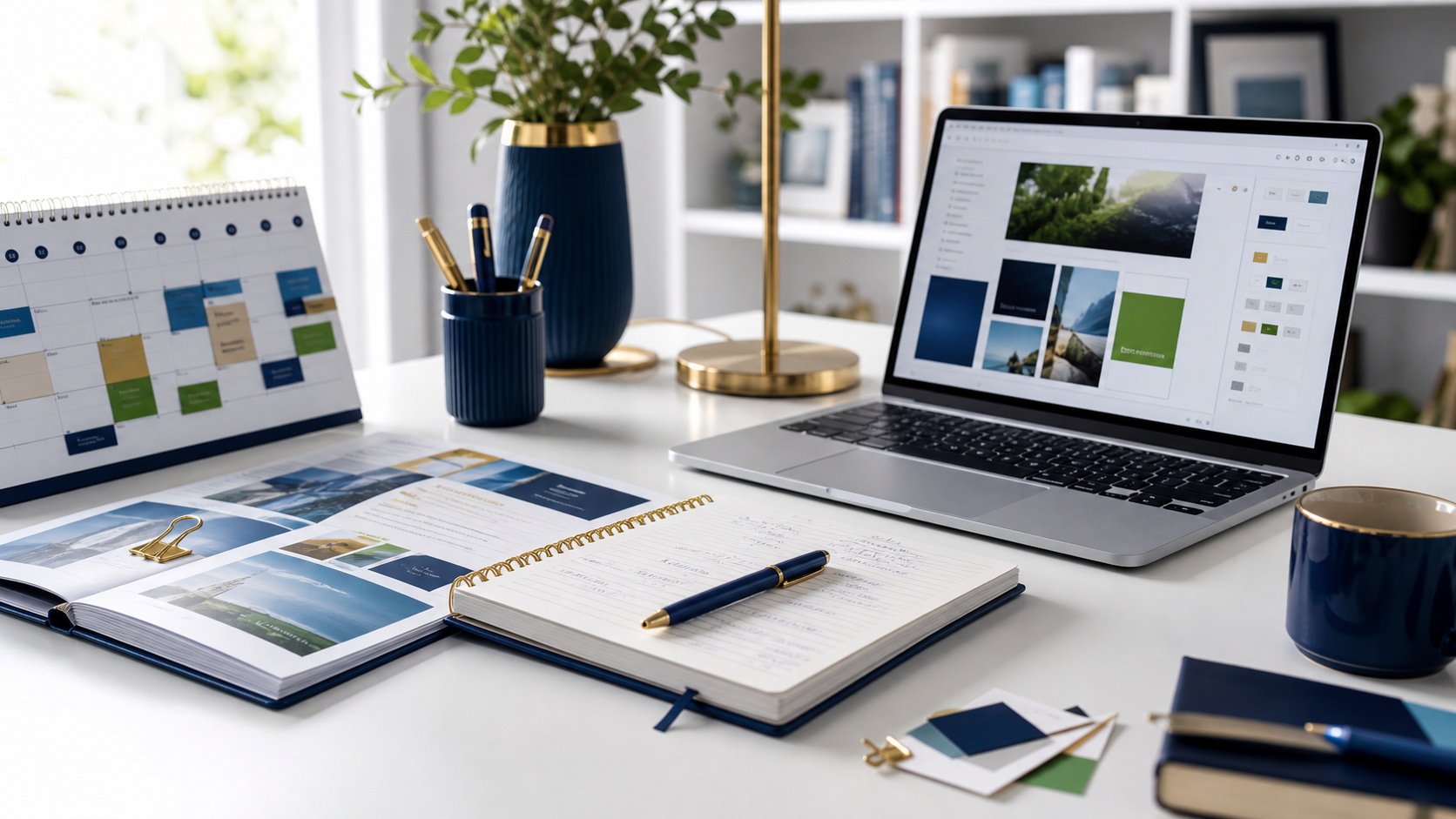 Professional content writing and inquiry workspace photo