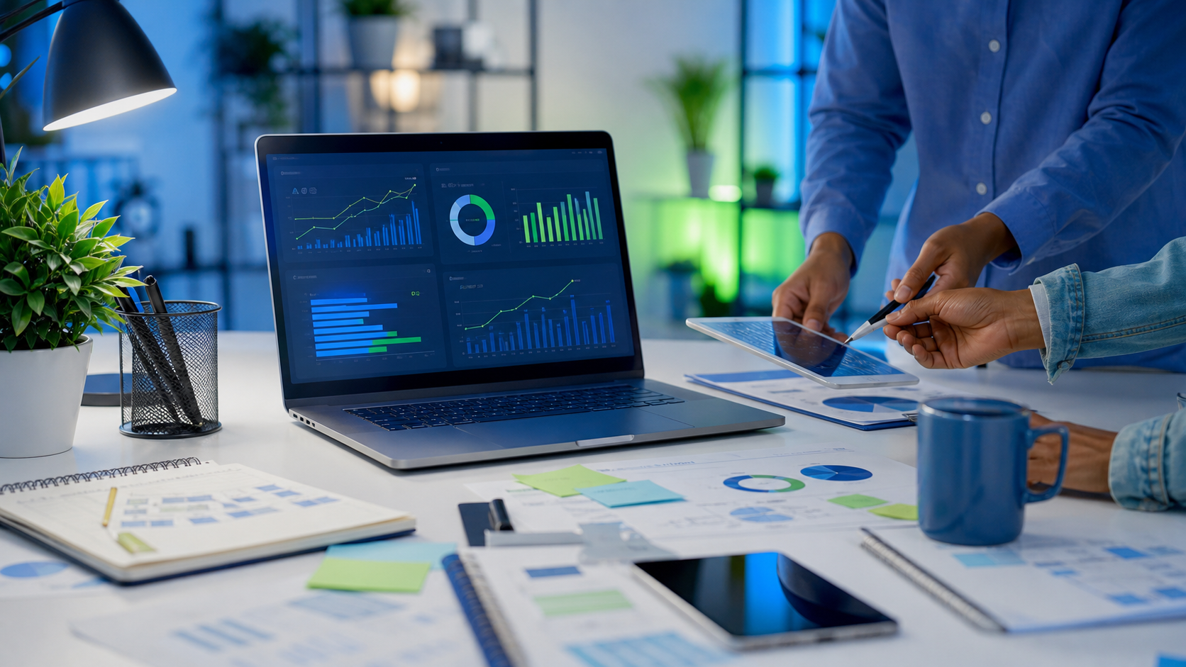 Digital workspace photo representing responsible online communication and privacy