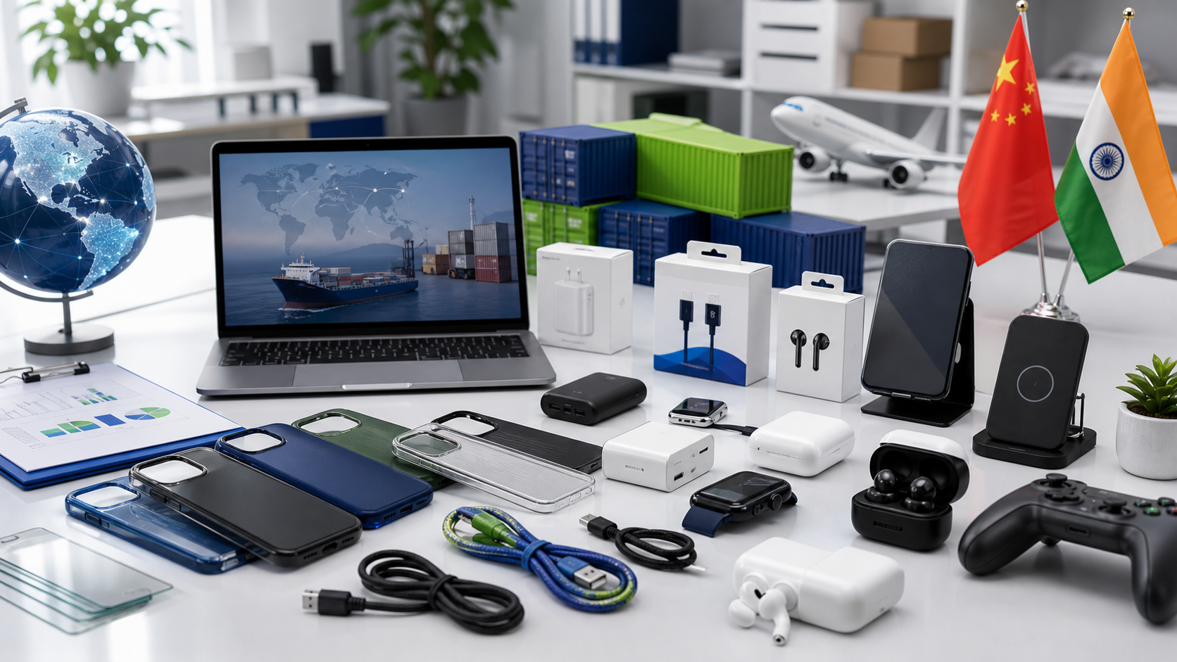 Electronics and mobile accessories prepared for import sourcing